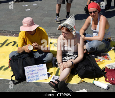 Essen, Studentendemonstration gegen Studiengebühren Stockfoto