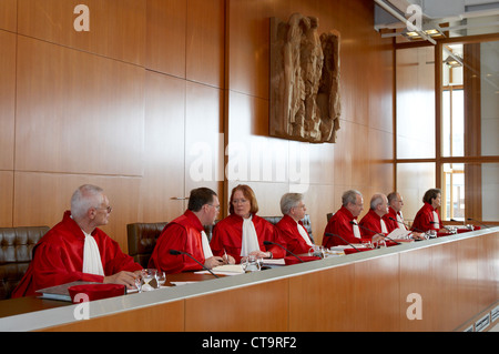 Karlsruhe - der zweite Senat des Bundesverfassungsgerichts Stockfoto