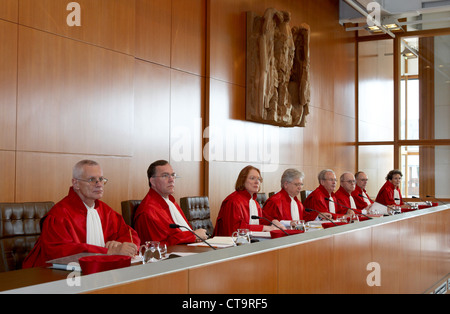 Karlsruhe - der zweite Senat des Bundesverfassungsgerichts Stockfoto