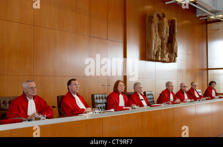 Karlsruhe - der zweite Senat des Bundesverfassungsgerichts Stockfoto