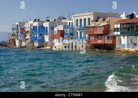 Mikri Venetia, klein-Venedig, Mykonos, Griechenland Stockfoto