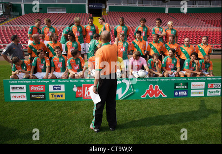 Offizielles Mannschaftsfoto des Fußball-Bundesligisten Werder Bremen Stockfoto