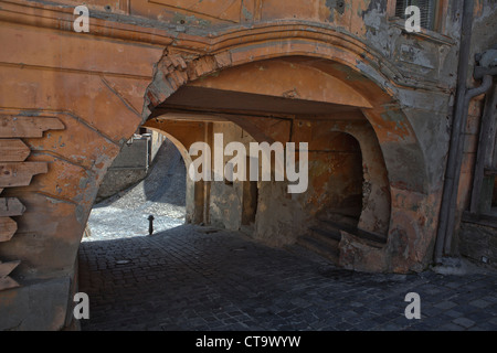 In der mittelalterlichen Zitadelle von Sighisoara, Karpaten Siebenbürgens, Târnava Mare Fluss Mureş Grafschaft, Rumänien, Osteuropa, EU Stockfoto