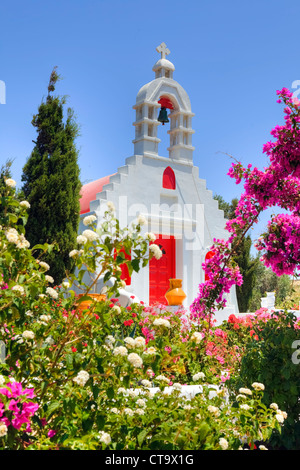 private Kapelle in Mykonos, Griechenland Stockfoto