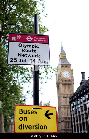 Olympic Lanes in westminster Stockfoto