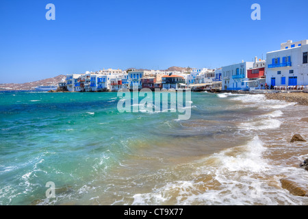 Mikri Venetia, klein-Venedig, Mykonos, Griechenland Stockfoto