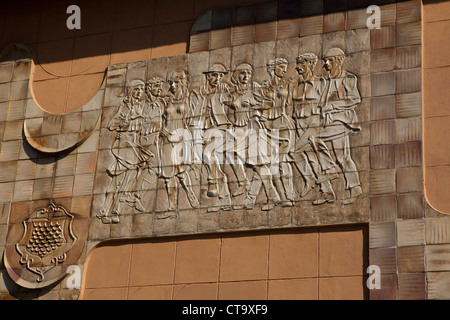 Alten sowjetischen Vorderhaus in Sighisoara, Karpaten Siebenbürgens, Târnava Mare Fluss Mureş Grafschaft, Rumänien, Osteuropa, EU Stockfoto