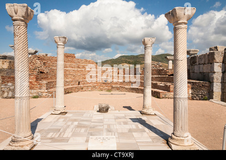 Saint John's Grab, Saint Johns Basilika, Selcuk, in der Nähe von Ephesus, Türkei Stockfoto