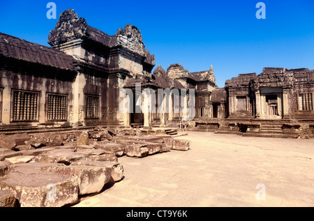 Inneren Terrassen von Angkor Wat, Kambodscha Stockfoto