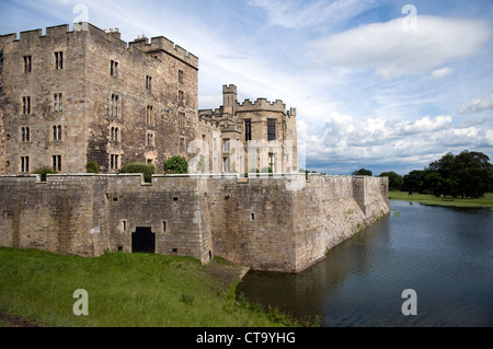 Eine mittelalterliche Burg im Nordosten von England Stockfoto