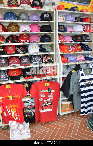 Grand Prix von Monaco-Souvenir-Shop, Place du Palais, Monaco-Ville, Fürstentum von Monaco Stockfoto