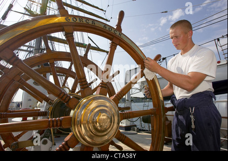 Segel-Schulschiff Gorch Fock der Marine Stockfoto