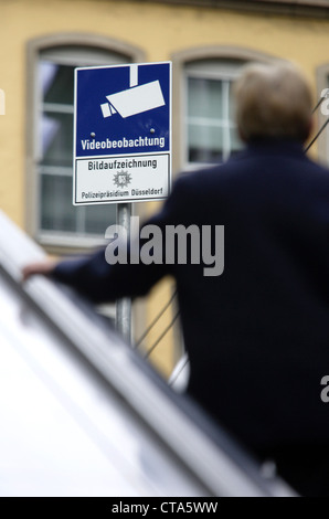 Videoüberwachung in Düsseldorf Stockfoto