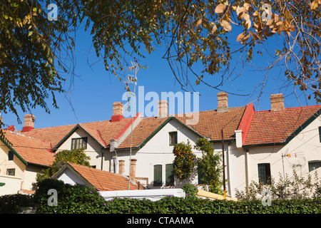 Englischen Stil Häuser in Barrio Ingles Bella Vista auf Minas de Rio Tinto, Provinz Huelva, Andalusien, Südspanien. Stockfoto