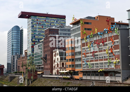 Gebäude der Medienhafen, Düsseldorf, Deutschland, Europa Stockfoto