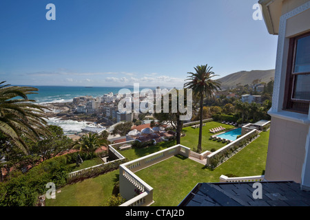 Blick vom Hotel Ellerman House in Richtung Seapoint, Kapstadt, Western Cape, Südafrika Stockfoto