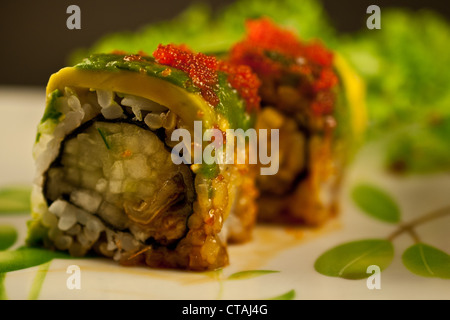 Green Dragon Rolls Stockfoto