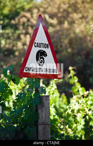 Straßenschild am Jordan Winery, Stellenbosch, Western Cape, Südafrika Stockfoto