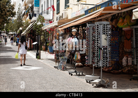 Einkaufsstraße, Agios Nikolaos, Lassithi, Kreta, Griechenland Stockfoto