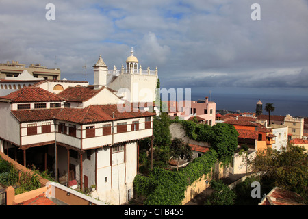 Spanien, Kanarische Inseln, Teneriffa, La Orotava, Gesamtansicht, typische Architektur, Stockfoto