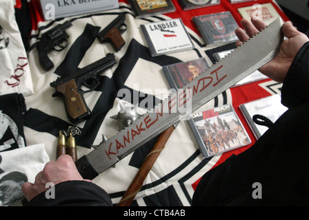 Berlin, beschlagnahmten NS-Propagandamaterial Stockfoto