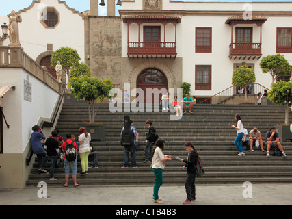 Spanien, Kanarische Inseln, Teneriffa, Icod de Los Vinos, Rathaus, Stockfoto