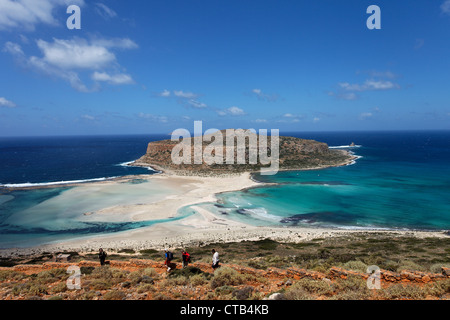 Kap Tigani, Gramvousa, Balos, Präfektur Chania, Kreta, Griechenland Stockfoto