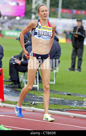 Julia BLEASDALE in Womens 5000 Meter bei AVIVA London Grand Prix 2012 im Crystal Palace, London. Stockfoto