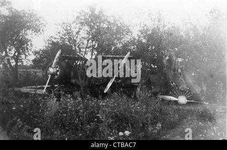 Abgestürztes russische Flugzeug während WWII Weltkrieg zwei Stockfoto