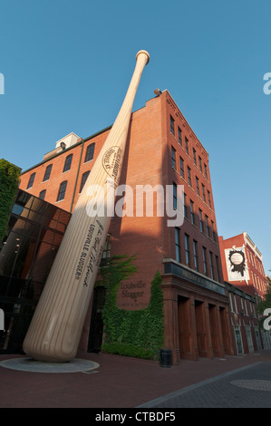 Kentucky, Louisville, Louisville Slugger Museum & Fabrik, Baseball-Schläger-Hersteller. Stockfoto