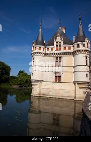 Schloss Azay-le-Rideau in französischen Loire-Tal Stockfoto