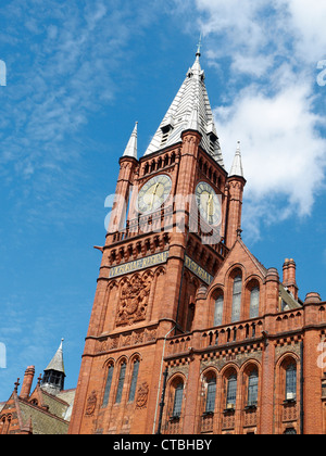 Victoria Gebäude zeigt den Uhrturm Teil der University of Liverpool UK Stockfoto