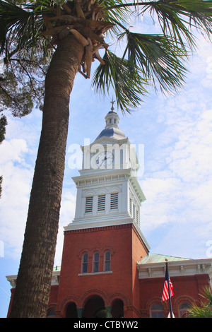 HISTORISCHEN NASSAU COUNTY COURTHOUSE, DIE HISTORISCHE ALTSTADT, FERNANDINA BEACH, FLORIDA, USA Stockfoto