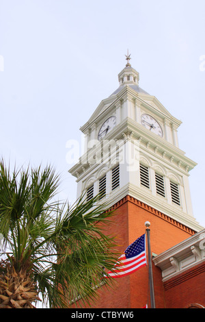 HISTORISCHEN NASSAU COUNTY COURTHOUSE, DIE HISTORISCHE ALTSTADT, FERNANDINA BEACH, FLORIDA, USA Stockfoto