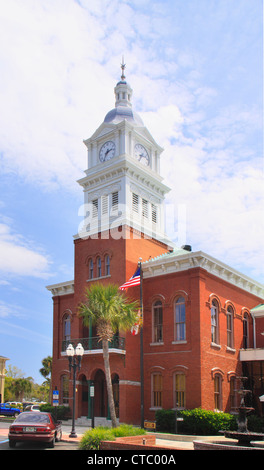 HISTORISCHEN NASSAU COUNTY COURTHOUSE, DIE HISTORISCHE ALTSTADT, FERNANDINA BEACH, FLORIDA, USA Stockfoto