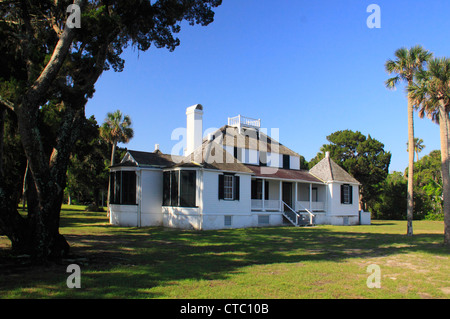 PLANTATION HOUSE, KINGSLEY PLANTATION, DIE TIMUCUAN BEWAHREN, FORT GEORGE ISLAND, JACKSONVILLE, FLORIDA, USA Stockfoto