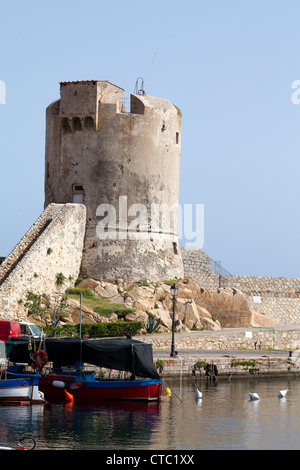 Torre Degli Appiani, alten Turm in Marciana Marina, Insel Elba, Italien. Stockfoto