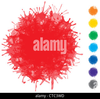 Flecken in verschiedenen Farben - Elemente für das Design-set Stockfoto