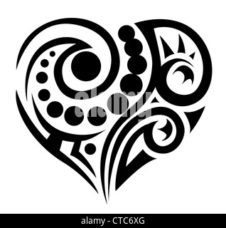Tatoo-Vektor-Herz Stockfoto