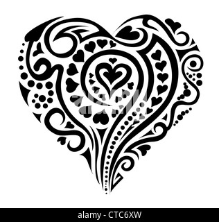 Tatoo-Vektor-Herz Stockfoto