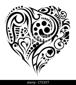 Tatoo-Vektor-Herz Stockfoto