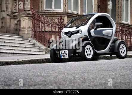 Renault Twizy Stadt Elektroauto auf einer Londoner Straße geparkt Stockfoto