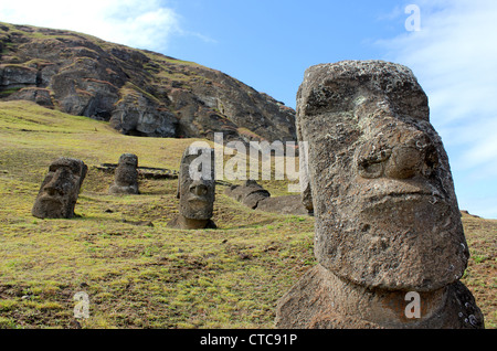Osterinsel, Statuen der Osterinsel, Chile Stockfoto