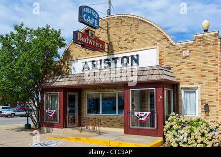 Das historische Ariston Cafe an der alten uns Route 66 in Litchfield, Illinois, USA Stockfoto