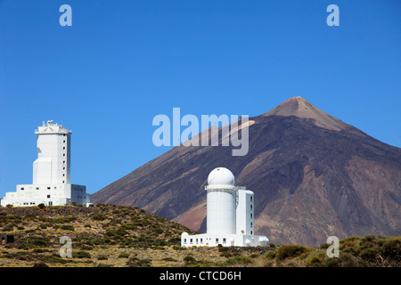 Spanien, Kanarische Inseln, Teneriffa, Pico del Teide, Sternwarte, Stockfoto