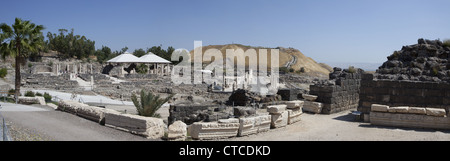 Panoramablick auf Beit She'an National Park und archäologische Stätte, Israel Stockfoto