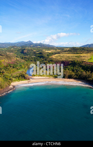 Lawai Tal und Strand, Allerton Gärten, Kauai, Hawaii Stockfoto