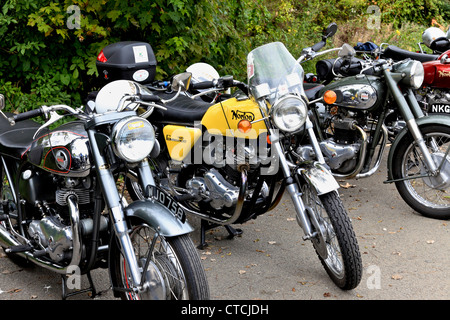 4161. Rallye der britischen gemacht, Motorräder, Godshill, Isle Of Wight, Großbritannien Stockfoto