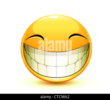 Vektor-Illustration von cool glänzende einzelne Emoticon Stockfoto