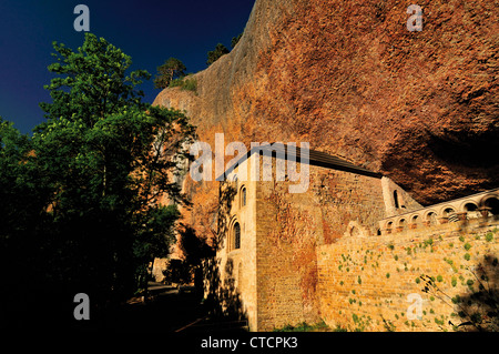 Spanien, Aragon: Außenansicht des Klosters von San Juan De La Pena Stockfoto